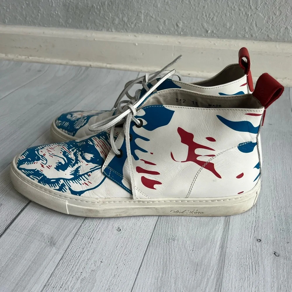 RARE Del Toro x Pepsi Live For Now Jaz Alto Leather Chukka Sneakers Size 11 - Picture 6 of 10